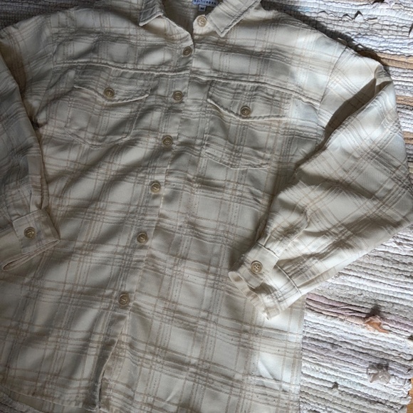 Baltic Born Women’s Off White Joanna Plaid Shacket / Button Up Top / Shirt - Picture 6 of 10